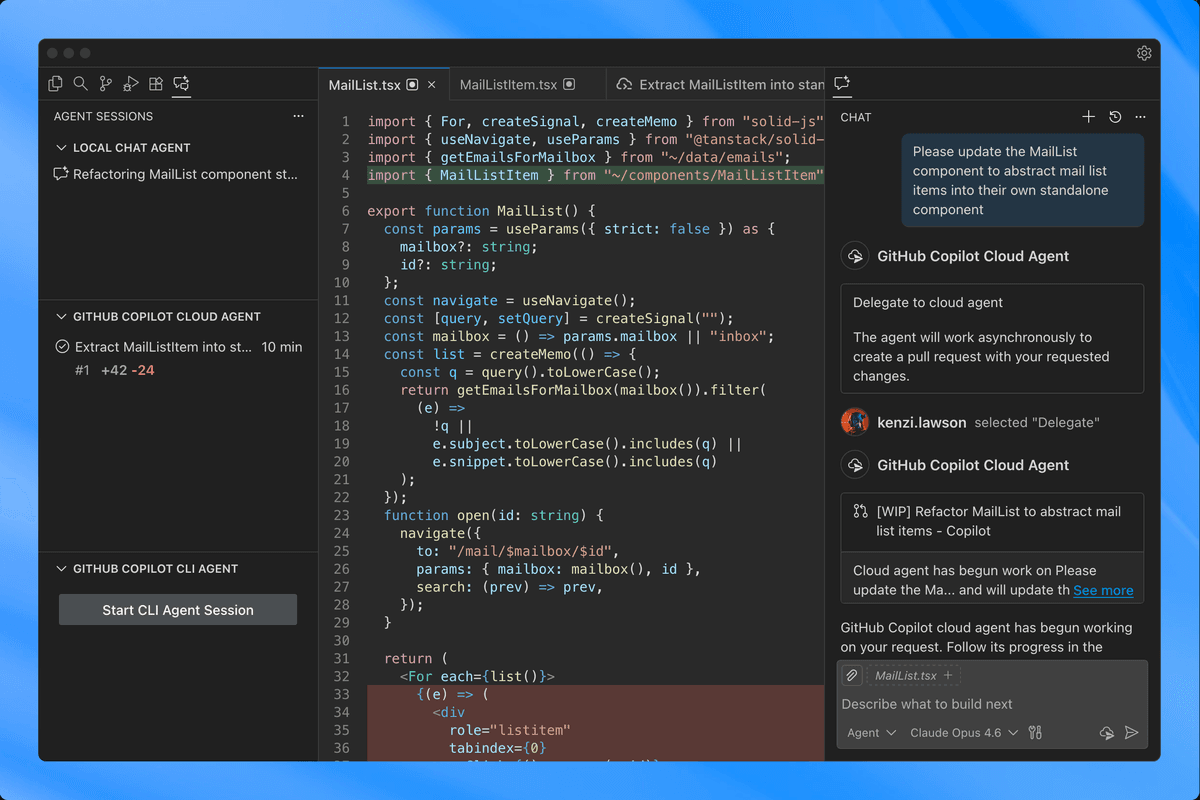 Standard VS Code preview