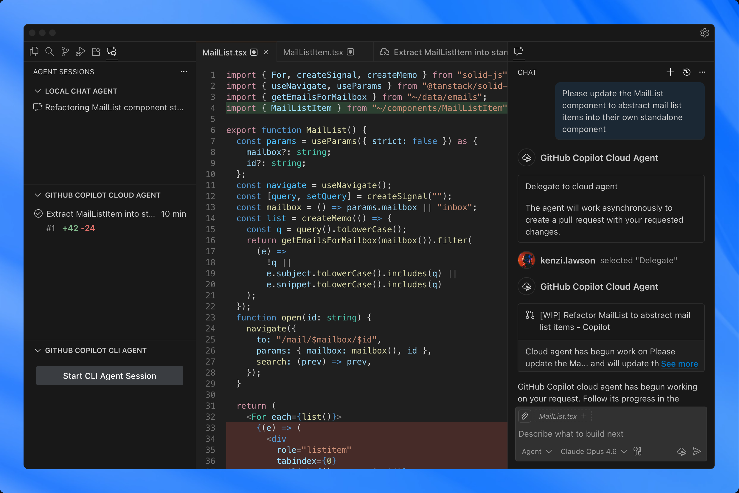 Standard VS Code preview